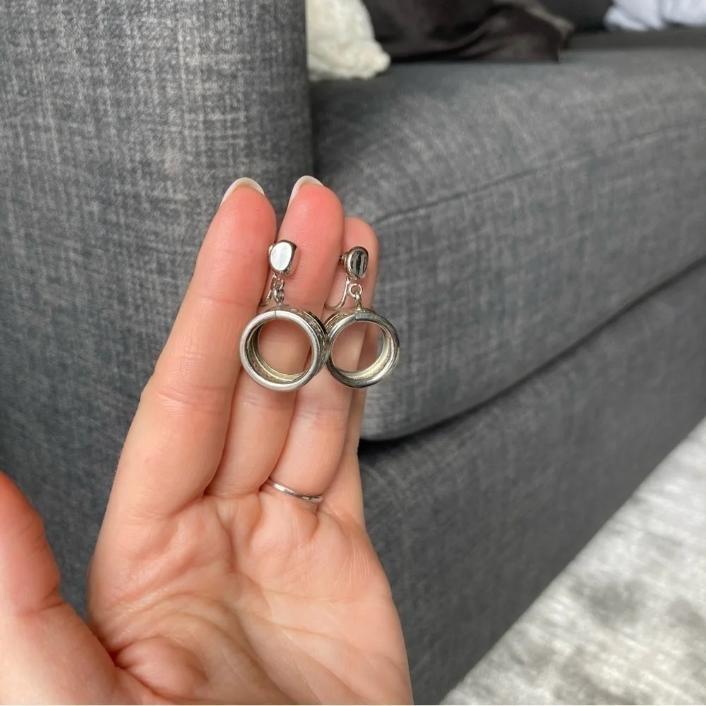 *2/$15* Vintage Silver Screw Back Earrings